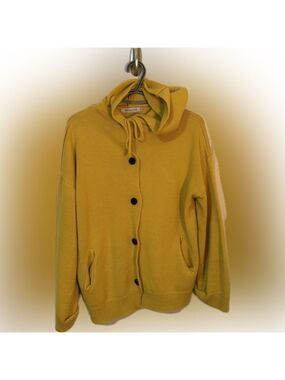 Misslook Women’s Yellow Hooded Cardigan – Size M